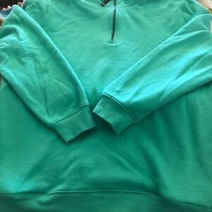 Charles River Apparel Teal Quarter-Zip Sweatshirt